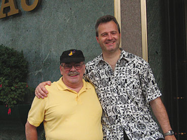 Phil Woods et George Robert ©Frank Steiger, photo parue dans Jazz Hot n630