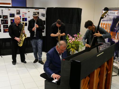 La jam avec Claude Braud (ts), Stephan Holstein (cl), J&eacute;r�me Etcheberry (tp), Gilles Blandin (p), Pierre-Jean M&eacute;ric (b), Jazz'N Boogie, Tint&eacute;niac, 13 juin 2025 &copy; J&eacute;r�me Partage