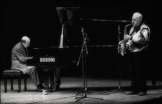 Martial Solal et Lee Konitz, Genova, 2002 © Umberto Germinale