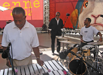 Bobby Hutcherson, McCoy Tyner et Eric Harland, Jazz  Vienne 2002 © Pascal Kober