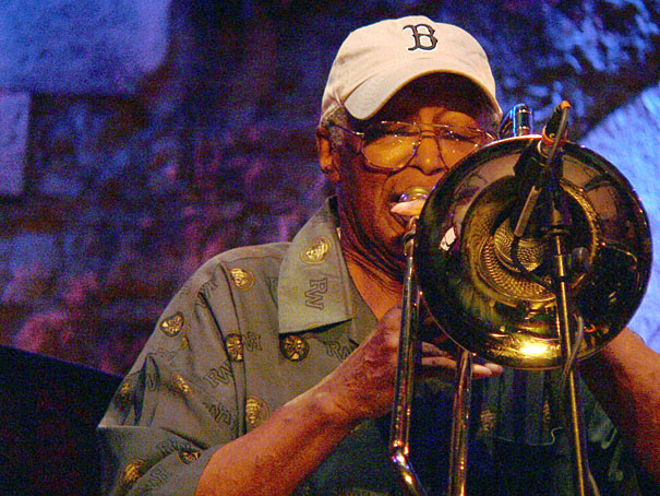 Curtis Fuller, the Soul Trombone, Festival Fort Napoléon, La Seyne-sur-mer, 29 juillet 2010 © Serge Baudot