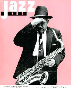 Coleman Hawkins en couverture de Jazz Hot n°120, 1957