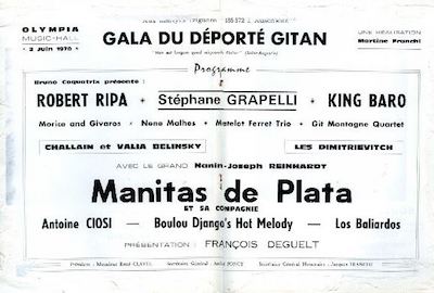 Programme et affiche de la soirée du 2 juin 1970 à L'Olympia