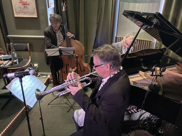 Jean-Pierre Rebillard (b), Larry Gillespie (tp), Laurent Katz (p), Le Melville, 30 mai 2024 &copy; J&eacute;r�me Partage