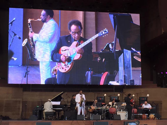 Chico Freeman: The Chicago Project Group avec George, Chicago Jazz Festival 9 septembre 2015 © photo X, Collection Famille Freeman by courtesy of Chico Freeman