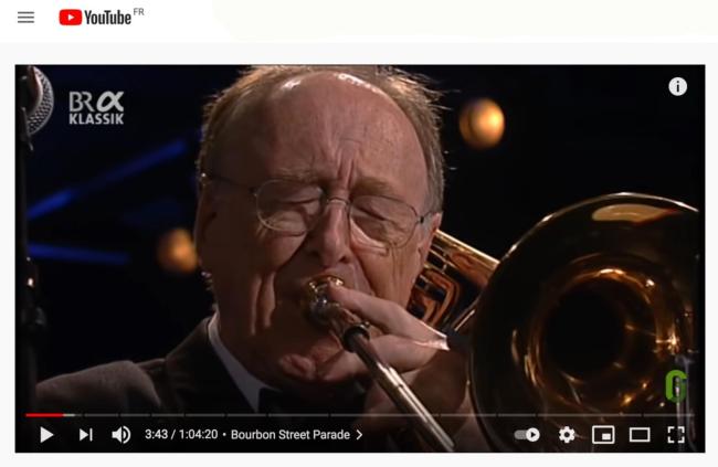 Chris Barber, Jazzwoche Burghausen, Allemagne, 16 avril 2005, vidéo YouTube, cliquez sur l'image Chris Barber, Jazzwoche Burghausen, Allemagne, 16 avril 2005, vidéo YouTube, cliquez sur l'image