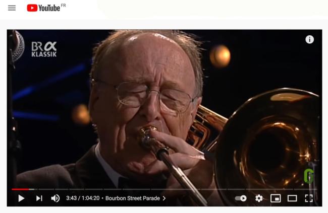 Chris Barber, Jazzwoche Burghausen, Allemagne, 16 avril 2005, vidéo YouTube, cliquez sur l'image