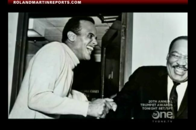 Harry Belafonte avec Martin Luther King Jr. (interview Harry Belafonte par Roland S. Martin, 2012), image extraite de YouTube 