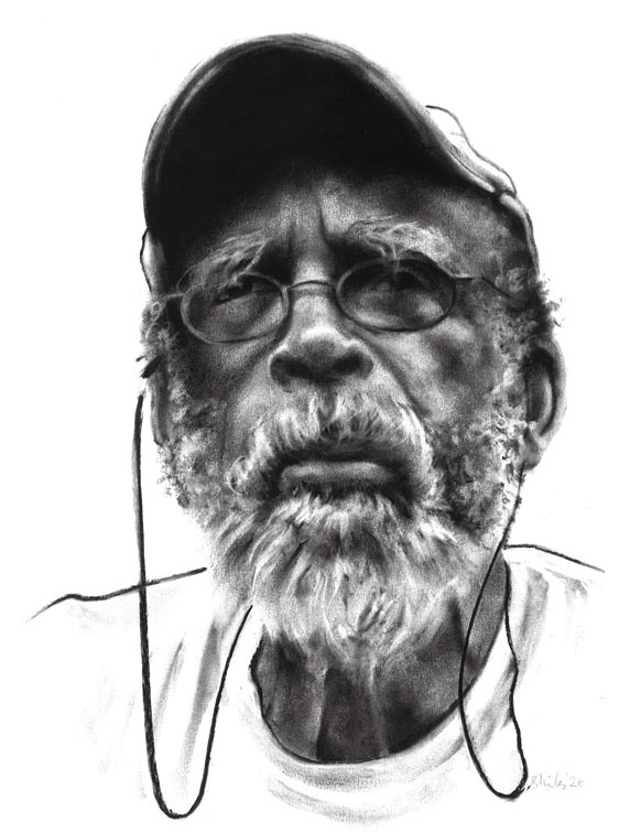 Bill Lee &copy; Sandra Miley (dessin au fusain)
