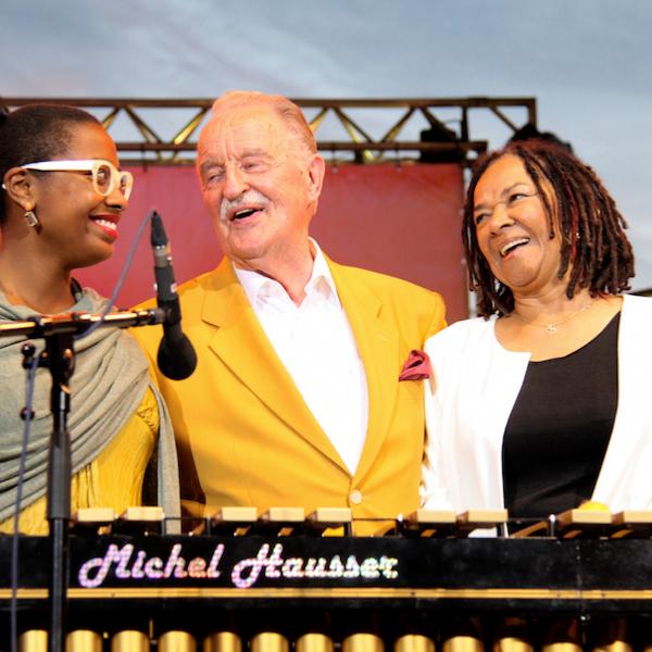 de g.  d.: Cécile McLorin Salvant, Michel Hausser, Rhoda Scott, Jazz  Vienne 2011 © Pascal Kober