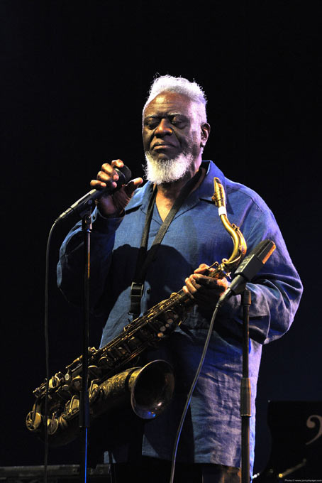 Pharoah Sanders au Festival Jazz Middelheim, aot 2008, Anvers © Jacky Lepage