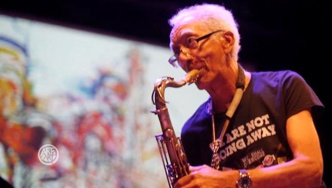 Kidd Jordan au 23e Vision Festival, Roulette-Brooklyn, NY, 23 mai 2018, image extraite de YouTube