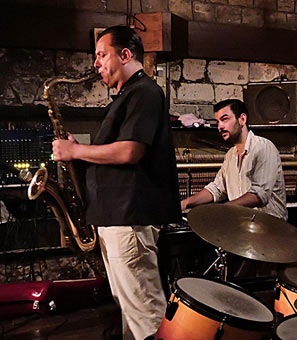 Michel et César Pastre, La Huchette, juillet 2017 © Jérme Partage