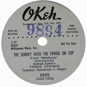 1951. Ahmad Jamal's Three Strings, Okeh 6855