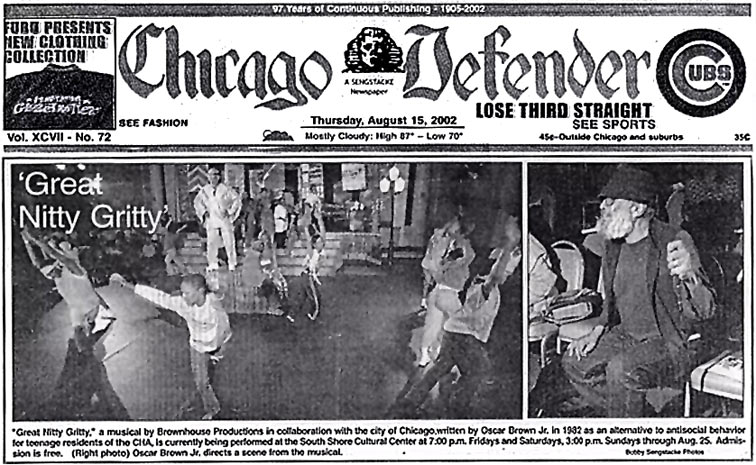 2002. Great Nitty Gritty dans le Chicago Defender