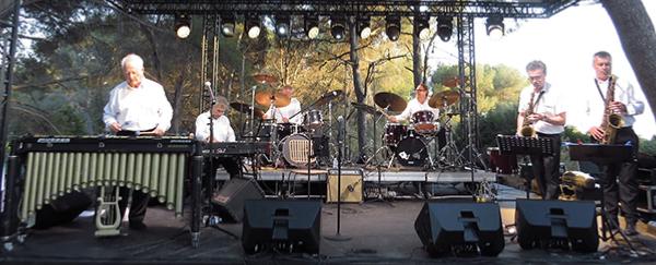 Dany Doriz (vib), Patrice Galas (kb), Didier Dorise, Jean-Philippe O�Neill (dm), Olivier Defa�s, David Sauzay (ts), St-Rapha�l, 12 ao�t 2024 &copy; J&eacute;r�me Partage