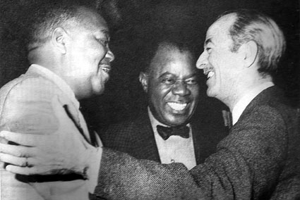 Jonah Jones, Louis Armstrong et Bobby Hackett © photo X, collection Michel Laplace by courtesy