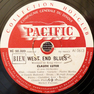 78t 1948. Claude Luter et son Orchestre, West End Blues
