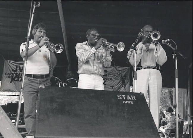 Alain Bouchet, Joe Newman, Harry Sweets Edison, Nice, 1984 &copy; Photo X, Collection Alain Bouchet by courtesy of Jean-Fran�ois Bouchet d'Angely