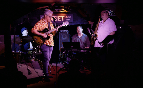 Joris Dudli (dm), Staffan William-Olsson (g), Pat Bianchi (org), Joel Frahm (ts), Sunset, 10 mai 2024 &copy; J&eacute;r�me Partage