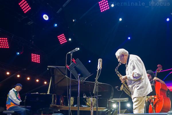 Chucho Vald&eacute;s (p), Paquito D'Rivera (as), Jose A. Gola (b), Juan-les-Pins, 12 juillet 2022 &copy; Umberto Germinale-Phocus