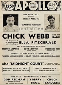 1936-37. Ella et Chick Webb à l'Apollo