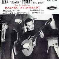 1960. Jean Matelot Ferret, Joue les inédits de Django Reinhardt, Disques Vogue