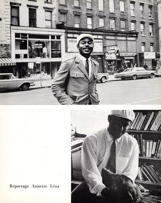Archie Shepp 1966, New York, Jazz Hot n°222, p21, Photo Annette Léna © Archives Jazz Hot