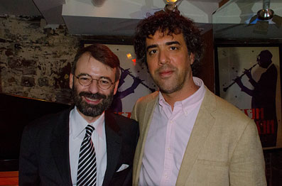 Spike Wilner (à droite), avec Rossano Sportiello, 14 septembre 2014 © Mathieu Perez