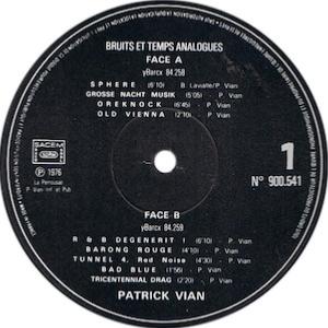 1976. Patrick Vian, Bruits et temps analogues, Egg