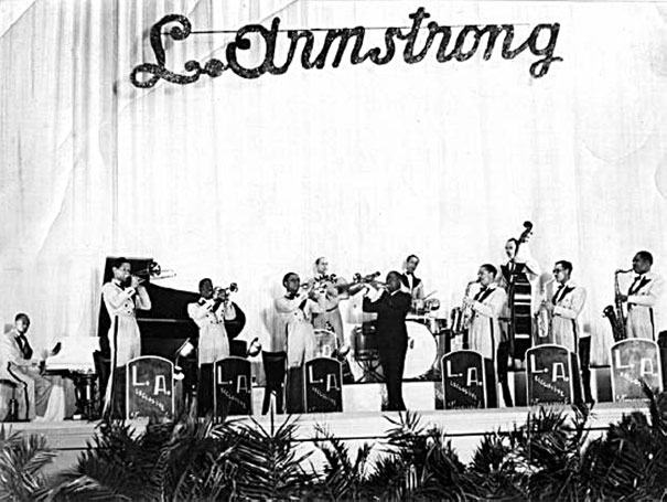 Concert Louis Armstrong, à l"Odéon, 1934 © photo X, Coll. Félix W. Sportis