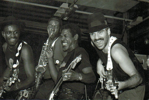Bernard Allison, Sulaiman Hakim, Luther Allison, Peter Giron © X, by courtesy of Peter Giron