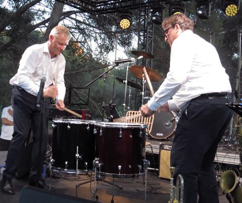 Didier Dorise et Jean-Philippe O�Neill (dm), Olivier Defa�s, David Sauzay (ts), St-Rapha�l, 12 ao�t 2024 &copy; J&eacute;r�me Partage