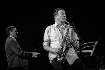 René Urtreger, Jacques Pelzer, Pierre Michelot, Sadi, Eric Dervieu, Anvers, Jazz Middelheim, 14 aot 1993 © Jacky Lepage