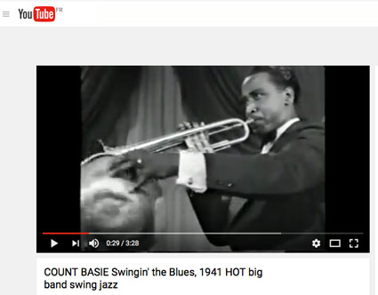 Count Basie Orchestra, 1941, cliquez sur l’image pour activer la vidéo Count Basie Orchestra, 1941, cliquez sur l’image pour activer la vidéo