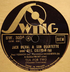1948. Jack Dieval & Son Quartette, Tea for Two/Don't Blame Me, Swing