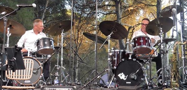 Didier Dorise et Jean-Philippe O�Neill (dm), Olivier Defa�s, David Sauzay (ts), St-Rapha�l, 12 ao�t 2024 &copy; J&eacute;r�me Partage