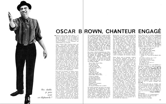 Oscar Brown Jr., Chanteur engag&eacute;, Jazz Hot n�195, 1964