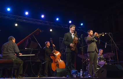 Alain Jean-Marie Gilles Naturel, Dmitry Baevsky, Raynald Colom, Philippe Soirat © Paul Barbier by courtesy of Jazz  Foix