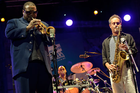 Wallace Roney, Omar Hakim, Rick Margitza, Jazzaldia San Sebastian 2012 © Jose Horna