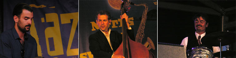 C&eacute;sar Pastre (p), Xavier Nikqi (b), Kevin L�Hermite (dm), Pl&eacute;neuf-Val-Andr&eacute;, 16 ao�t 2022 &copy; Yves Sportis