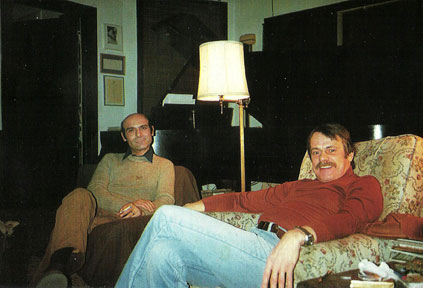 Paolo Piangiarelli e Phil Woods presso la sua abitazione in Pennsylvania (U.S.A.) 1982 © Carlo Pieroni