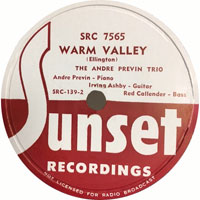 1946. André Previn Trio, Warm-Valley, Sunset