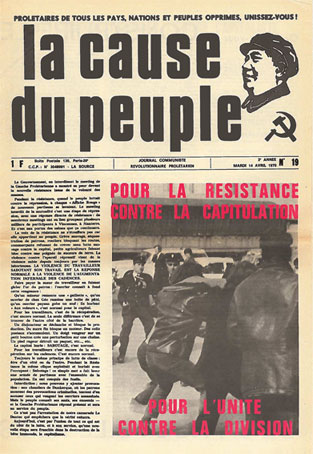 La cause du peuple n° 19, le numéro où Michel Le Bris est directeur de publication La cause du peuple n° 19, le numéro où Michel Le Bris est directeur de publication