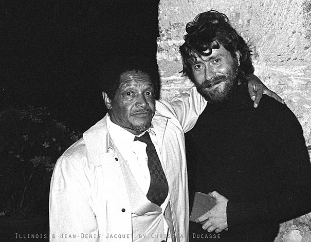 Jacquet & Jacquet 1981: Illinois Jacquet et Jean-Denis Jacquet aka "Finnegans", 1er pr&eacute;sident du Cri du Port, une image qui t&eacute;moigne des rencontres provoqu&eacute;es par l'humour de Christian &copy; Christian Ducasse