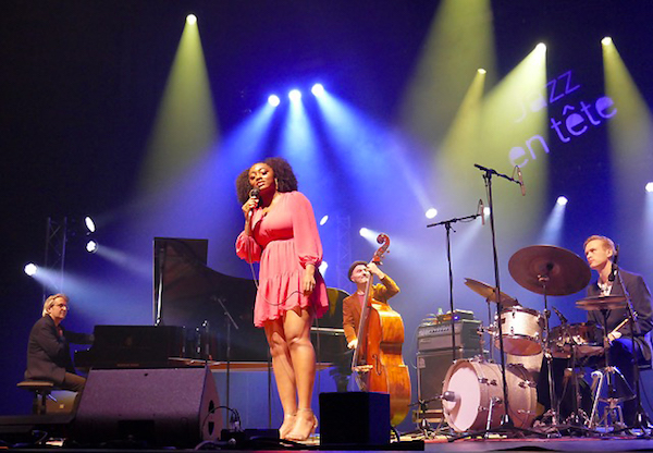 Vincent Bourgeyx (p), Samara Joy (voc), Mathias Allamane (b), Malte Arndal (dm), Jazz en T�te, Clermont-Ferrand, 20 octobre 2022 &copy; Serge Baudot