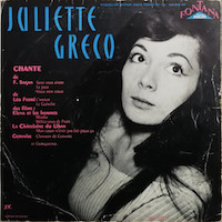 LP 1956. Juilette Gréco, Chante, Fontana