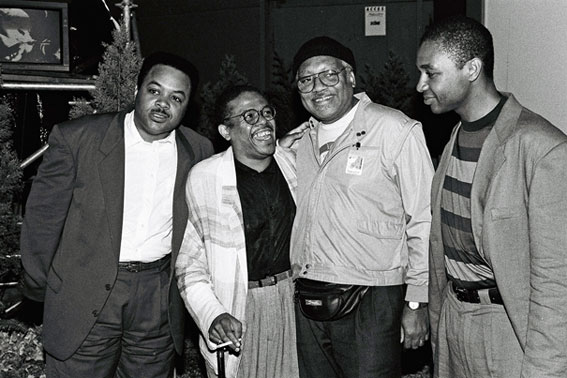 Jeff Tain Watts, Kenny Kirkland, Ellis et Branford Marsalis, Jazz  Vienne 1990 © Pascal Kober