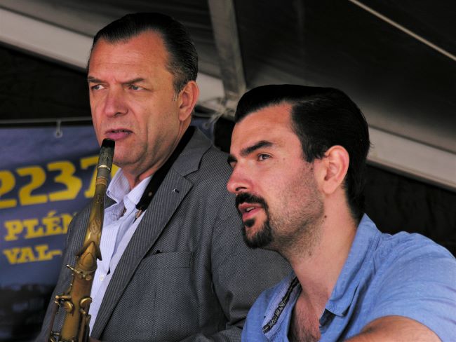 Michel et C&eacute;sar Pastre, Jazz � l'Amiraut&eacute;, Pl&eacute;neuf-Val-Andr&eacute;, 15 ao�t 2023 &copy; Yves Sportis