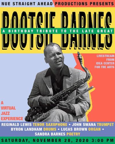 Affiche pour un livestream concert en hommage à Bootsie Barnes Affiche pour un livestream concert en hommage à Bootsie Barnes
